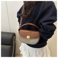 Bolso cruzado de lentejuelas de estilo coreano a la moda, bolso de sillín de Pu de medio círculo, correa ajustable, bolso de hombro de gran capacidad para mujer - details 15