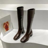 Botas Altas para Mujer, Zapatos Casuales, Color Sólido, Caballero, Primavera, Otoño, Nuevo - details 4