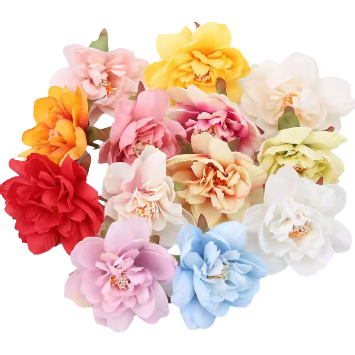 10Pcs Cabezas De Flores Artificiales 7.5cm Para Decoración De Hogar Jardín Bodas Aniversarios Regalos De Accesorio De Guirnalda - 1