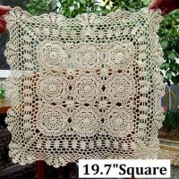 Mesas de corcho ENCE hechas a mano, manteles cuadrados de crochet, varios tamaños a elegir - details 4