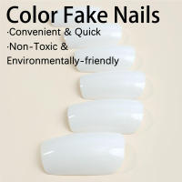 24 piezas, uñas blancas brillantes de alto brillo, encantadoras para amantes de las uñas y bloggers de belleza - details 1