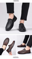 Nuevos zapatos de los hombres de piel de oveja zapatos de cuero de los hombres de un pedal zapatos casuales de los hombres de cuero genuino de mediana edad papá masculino de suela suave zapatos individuales - details 11