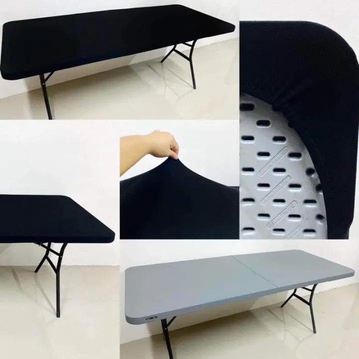 Mantel de por vida, tela de LICRA y algodón para mesa, plegable, estirable, 4 pies/6 pies - 1