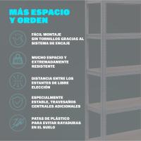 2X Estanterías Almacenaje Metálicas Cargas Pesadas 1750Kg 180x90x40cm Más Altas Rojas - details 21
