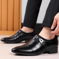 Zapatos de Cuero Clásicos para Hombres Mocasines de Punta Afilada Perfectos para Boda, Fiesta, Oficina, Vestir Casual Camisas Polo, Moda para Hombres - details 5
