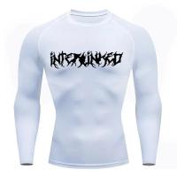 Camiseta de verano para hombre, camisa comprimida de manga corta, negra, deportiva, de secado rápido, para gimnasio y Fitness - details 8