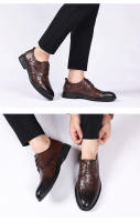 Primera capa de piel de oveja de los hombres de negocios casual zapatos de cuero formal zapatos de los hombres. - details 17