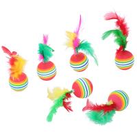 Bola de arco iris de EVA con lanzamiento de espuma ligera, juego interactivo divertido, juguete para masticar, suministros para mascotas - details 0