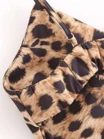 Vestido Midi de Moda Verano 2024 Estilo Interior con Estampado de Leopardo - details 8
