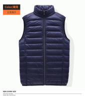 Chaqueta de plumón de un solo hombro para hombre hecha de algodón fino, cuello alto, ligera, lujosa, - details 13