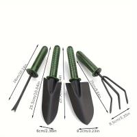 Juego De 4 Herramientas De Jardín Con Mango De Plástico: Shovel Para Rastrillar La Hierba, Palas Y Pala De Jardín - details 3