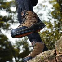 Zapatillas De Deporte De Aventura De Caña Alta Unisex De Talla Grande, Agarre Duradero, Antideslizante, Con Cordones, Comodidad, Ideal Para Botas De Senderismo Al Aire Libre, Calzado Para Hombre - details 9