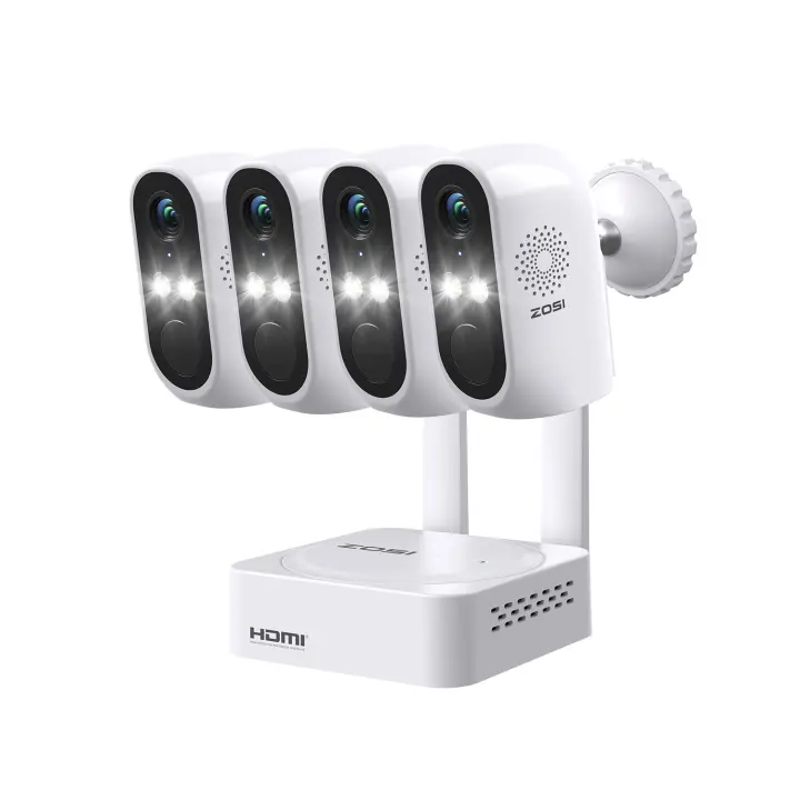 ZOSI 2K 8CH Sistema de cámaras de seguridad inalámbrico con batería Cámaras para exteriores de 3MP con visión nocturna en color - 1