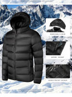 Chaqueta Parka de Invierno para Hombres Cálida, Gruesa, A Prueba de Viento, Moda Casual Elegante - details 2