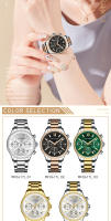 Reloj de Lujo para Mujer – Brillo Nocturno, Calendario, Brazalete de Acero Inoxidable, Elegante Reloj de Pulsera - details 1