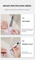 Mini Secador de Uñas Portátil LED UV Lámpara UV Giratoria 360° para Esmalte de Uñas de Gel con Soporte Magnético Lámpara de Mano de Secado Rápido - details 1