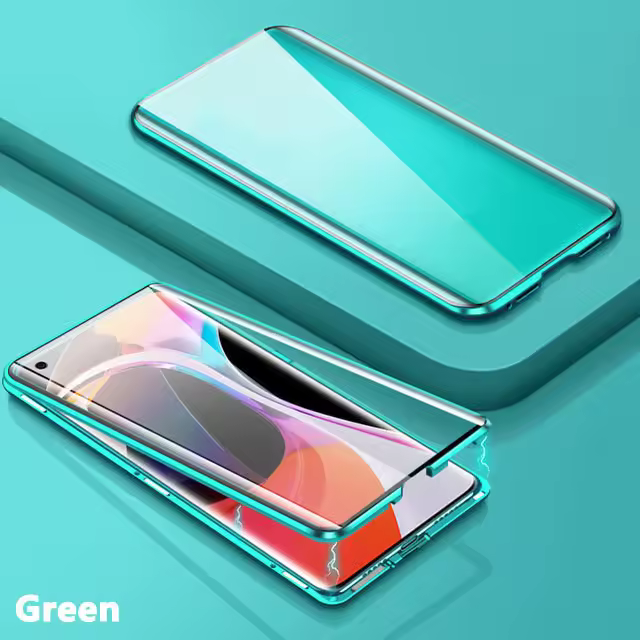 Funda de Protección Completa 360 Grados para Honor 50 70 20 Pro Lite de RUWANGAA Material Exterior de Metal Magnético y Vidrio Templado Diseño Suave Compatible con Smartphones - 1