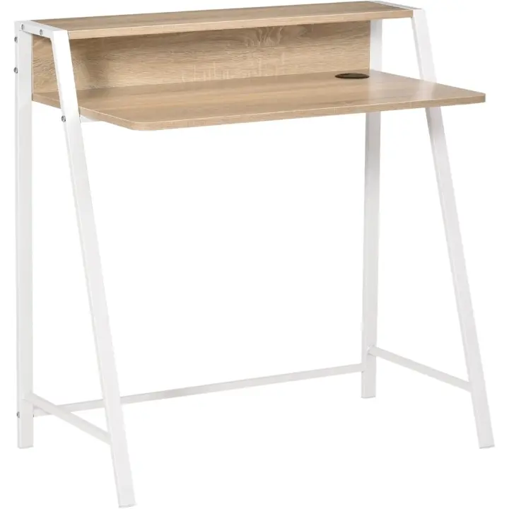 Escritorio Moderno de Madera y Metal 84x45x85 cm Ideal para Oficina, Estudio, Dormitorio - 1