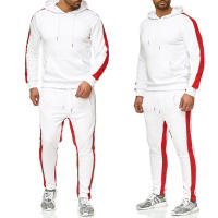 Pantalones de sandalia con capucha de crochet, sudadera deportiva informal, estilo de pareja, otoño e invierno, 2 piezas - details 2