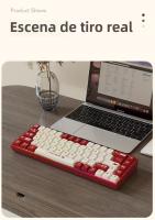 Heijue AK680 teclado mecánico juego teclado intercambiable en caliente con cable eje de té inalámbrico de doble modo eje rojo 68 teclas - details 14