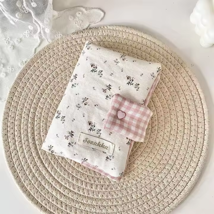 Cuaderno multiusos con patrones florales, tela resistente a las manchas, diario con estampado Floral, cubierta protectora estética suave para diario - 1