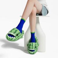 Zapatillas de sandía para hombre y mujer, chanclas planas informales con dibujos animados de tiburón Eva, Chanclas de playa, novedad de verano - details 2