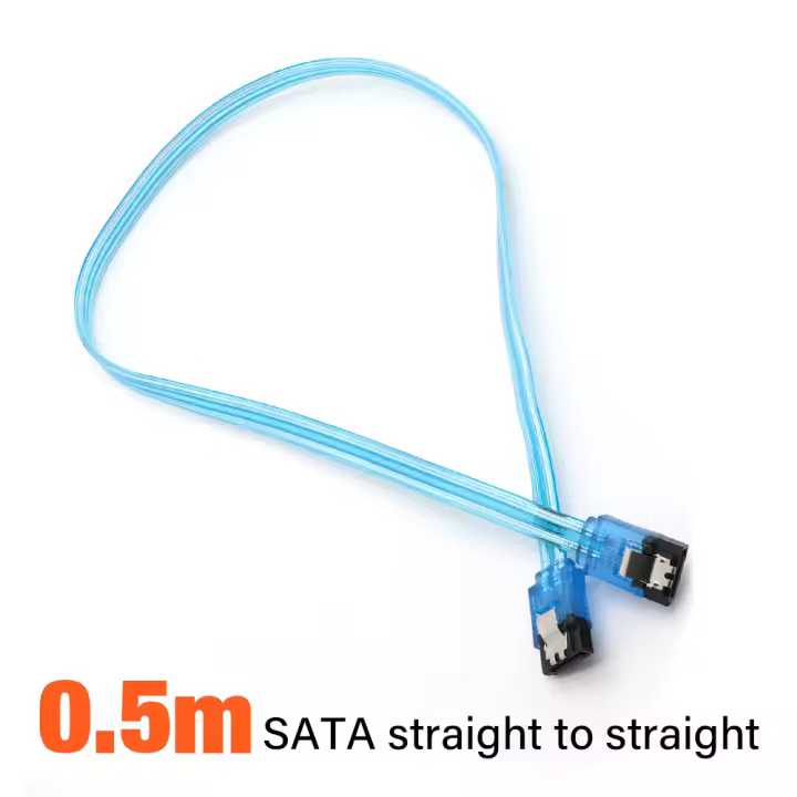 Juego de cables Sata a Sata, Cable de datos de 6 puertos, 7 pines, 6Gbps, para minería de servidores - 1