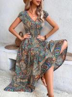 Ropa de mujer de estilo largo, vestidos fluidos con borde, ventas arregladas, precios al por mayor negociables - details 2