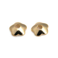 50 Uds. De cuentas redondas de latón de Color dorado de 18K, tapas de hojas de árbol y flores, suministros para hacer cuentas de joyería, accesorios Diy - details 89