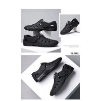 Sandalias de verano para hombre, zapatos suaves de cuero, antideslizantes, Punta cerrada, transpirables, secado rápido - details 5