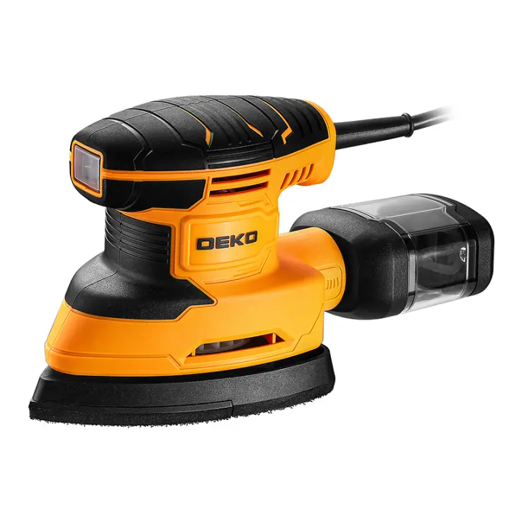 DEKO-limadora eléctrica de ratón, herramienta de 220V, 13000rpm, con 3 almohadillas de lijado, 12 lijas, recolección de polvo, lijadora para carpintería - 1