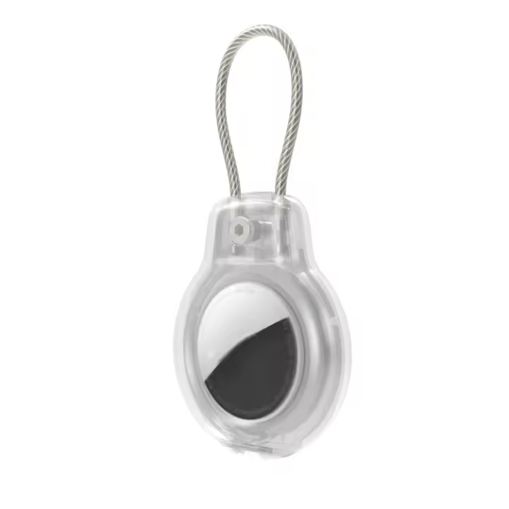 Cubierta Protectora 360 Grados para Airtag Colgante de Llavero de Metal con Cable - 1