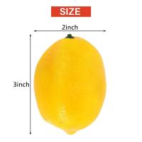20 Piezas de Limones Artificiales Limones Falsos Limones Falsos Frutas en Amarillo 3 Pulgadas de Largo X 2 Pulgadas de Ancho - details 1