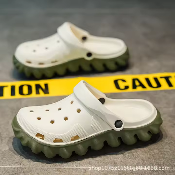 Sandalias planas para hombre, zapatos de EVA, zapatillas de jardín con plataforma, sandalias de verano para hombre, nuevas zapatillas deportivas para hombre, chanclas para exteriores, zuecos para el hogar - 1