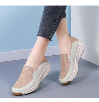Zapatos Deportivos Casuales Para Mujer Con Suela Gruesa Talla plus 43 Material Superior De Cuero Genuino Transpirable Y Ligero Moda Zapatos Para Caminar - details 4