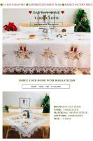 Mantel blanco ENCE para decoración, funda de cojín con campanas bordadas, velas, camino de mesa navideña, vacaciones personales - details 0