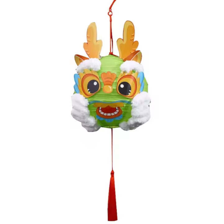 Linterna portátil china de dibujos animados, lámpara de papel tradicional de mano, linterna LED hecha a mano, juguetes para guardería - 1