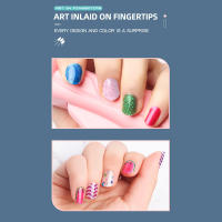 Juego de esmaltes de uñas postizas acrílicas para niños, Kit de uñas postizas a presión para niñas - details 6