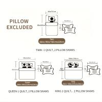 Juego De 3 Piezas De Colcha De Rama Negra Con Patrón De Flores, 1 Colcha + 2 Fundas De Almohada Sin Relleno - details 9