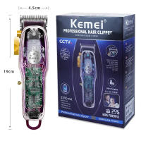 Kemei-cortadora de pelo eléctrica profesional, máquina inalámbrica hine, recargable por USB, con pantalla LCD - details 12