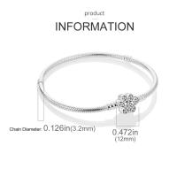 Pulsera De Plata Esmaltada Con Botella De Perfume Cadena De Serpiente Ajustable Para Mujer Joyería Fina DIY Regalo Con Encantos - details 8
