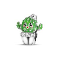 LAZA-Colgante de Cactus para mujer, cuentas de plata de ley 925, compatible con pulseras originales, collares, joyería - details 10