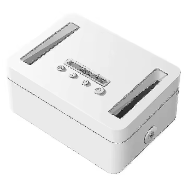 Caja de bloqueo temporizada de metal, caja de bloqueo de tiempo con bloqueo para niños y pantalla LED, casillero con temporizador de autocontrol para Pho - 1