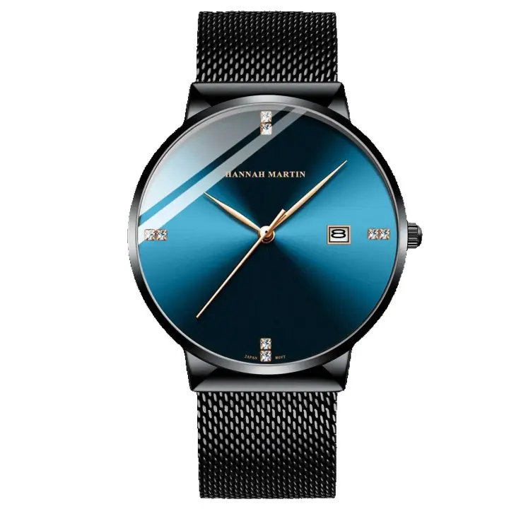 Reloj de Negocios Elegante de Acero Inoxidable Resistente al Agua, Movimiento de Cuarzo, Correa de Cuero Marca Superior - 1