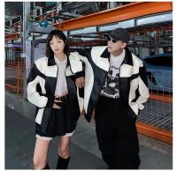 Chaqueta de piel sintética para hombre de otoño e invierno, cortavientos acolchado, abrigo Bomber de motociclista para mujer - details 12