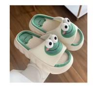Suaves Zapatillas de Lino para Mujer Suela Gruesa, Antideslizantes, Dibujo de Rana para Todas las Estaciones - details 10
