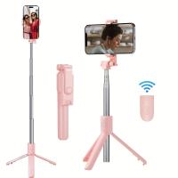 1pc Palo selfie universal ajustable con conectividad inalámbrica, trípode de material ABS para smartphones, compatible con varios modelos para selfies, fotografía callejera y transmisión en vivo. - details 2