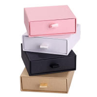 Caja de embalaje de caja de transporte, joyería en polvo, blanco y negro, pendientes, pulsera, collar, caja de anillo, Embalaje de regalos - details 3