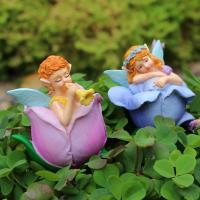 Juego de 3 Inserções de Hada Floral Artesanías de Resina, Inserções de Maceta y Bonsái, Decoración de Patio y Jardín - details 9