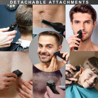 Hatteker-cortadora de pelo todo en uno para hombre, máquina de corte de pelo eléctrica intercambiable con 7 cuchillas, recargable por USB - details 6